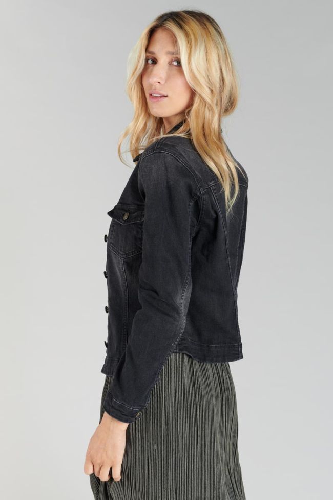 Veste Lilly en jeans noir délavé