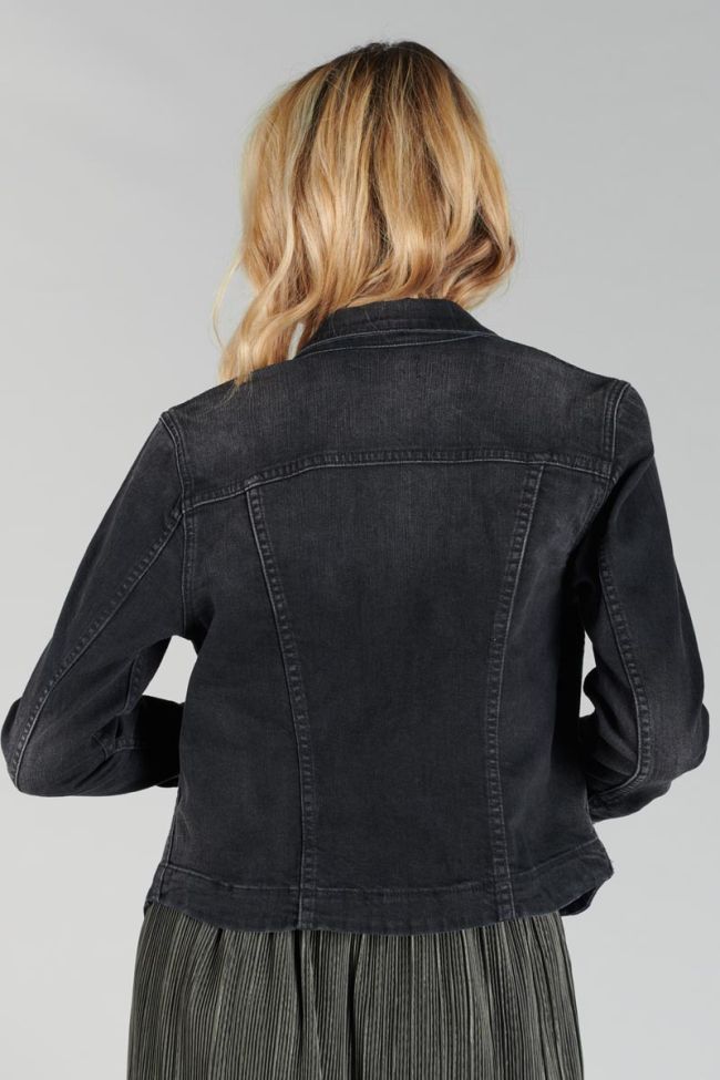 Veste Lilly en jeans noir délavé