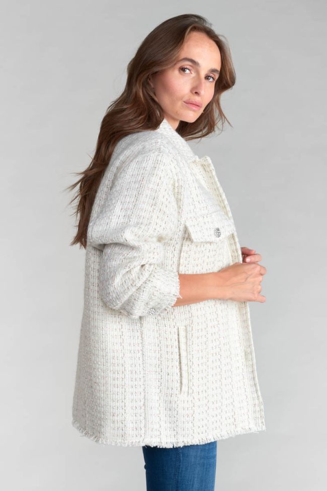 Surchemise Mekong en tweed ivoire
