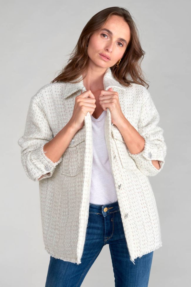 Surchemise Mekong en tweed ivoire