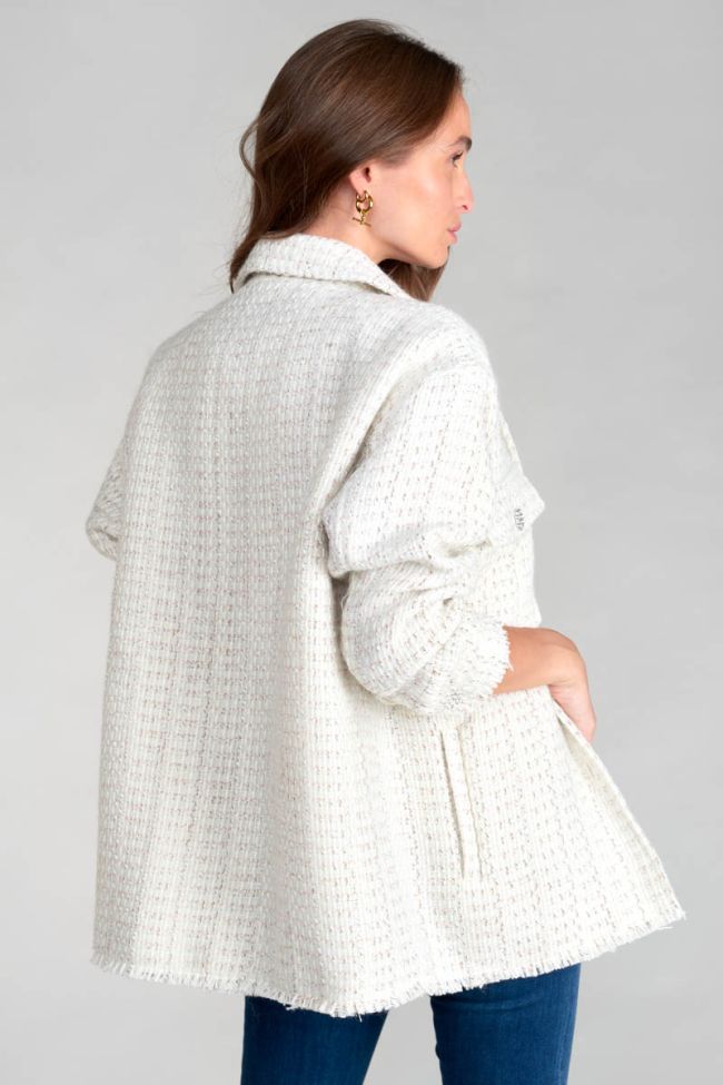 Surchemise Mekong en tweed ivoire