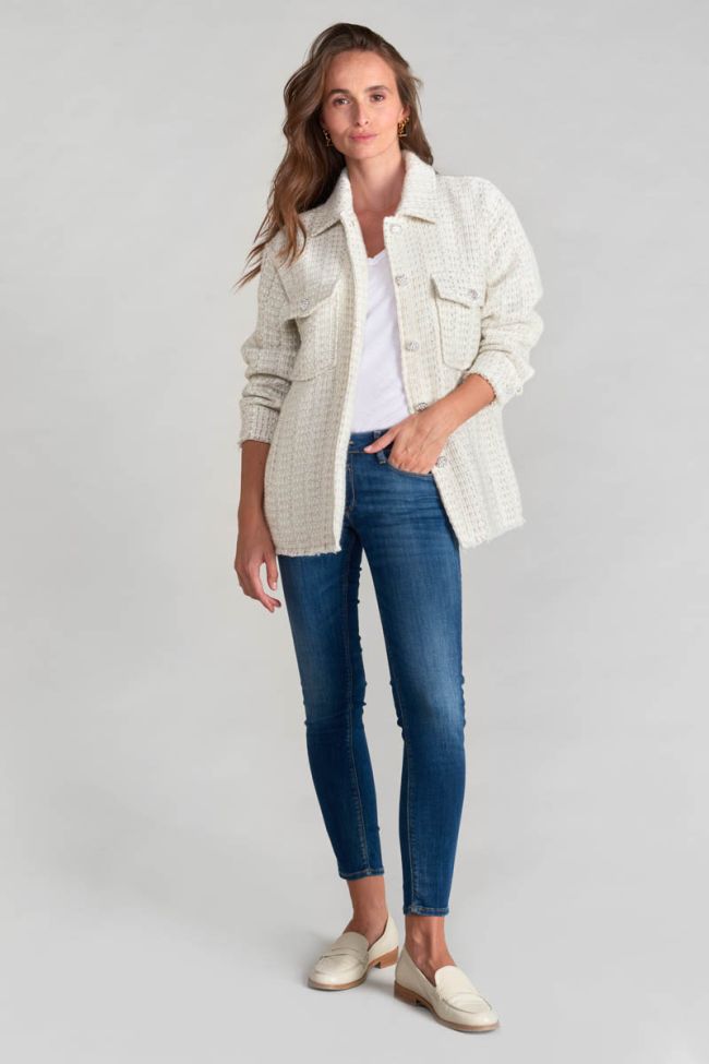 Surchemise Mekong en tweed ivoire