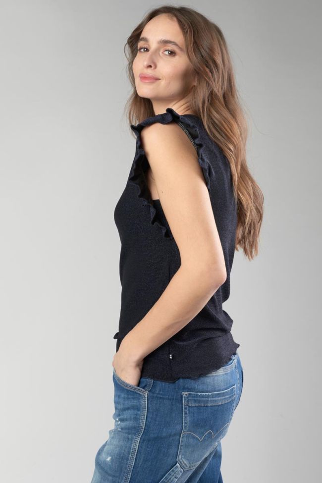 Top Nea bleu nuit irisé