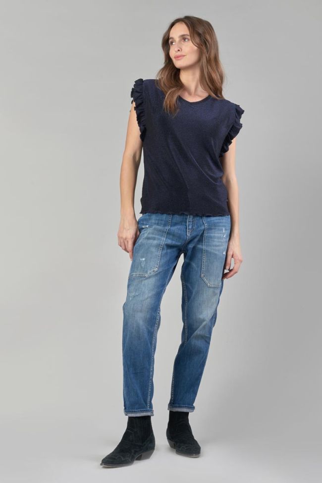 Top Nea bleu nuit irisé