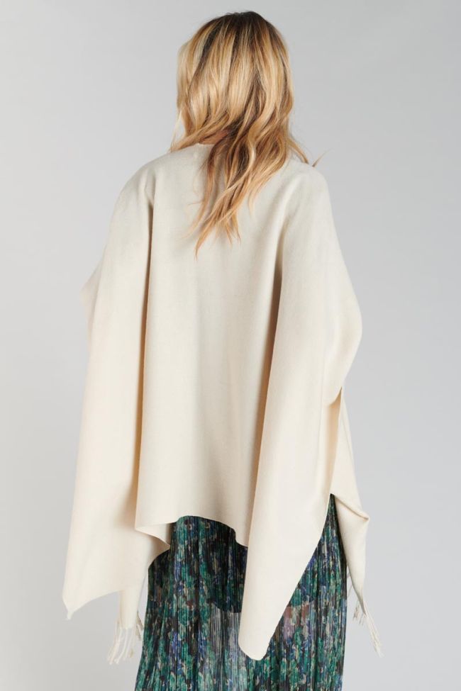 Poncho Pili beige crème