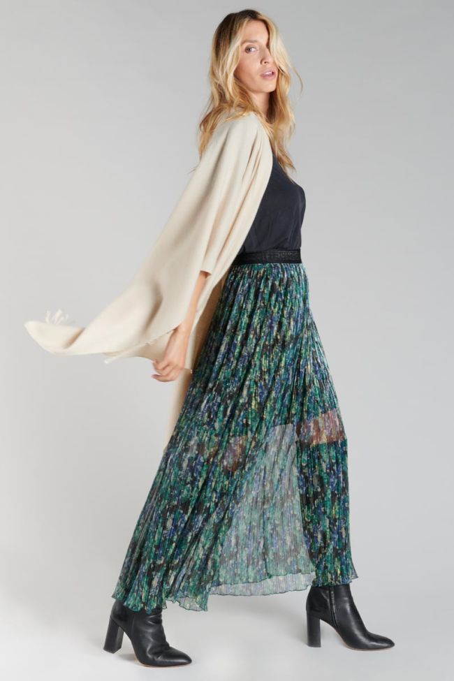 Poncho Pili beige crème