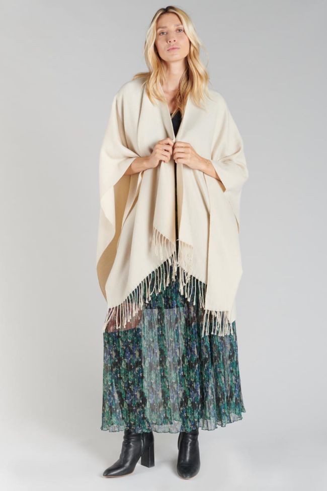 Poncho Pili beige crème