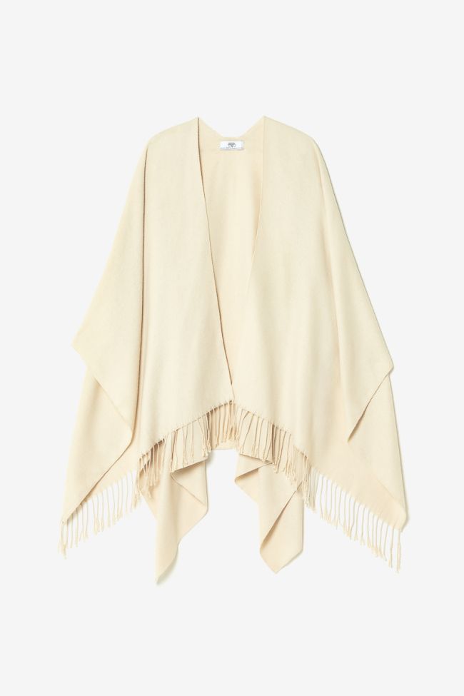 Poncho Pili beige crème