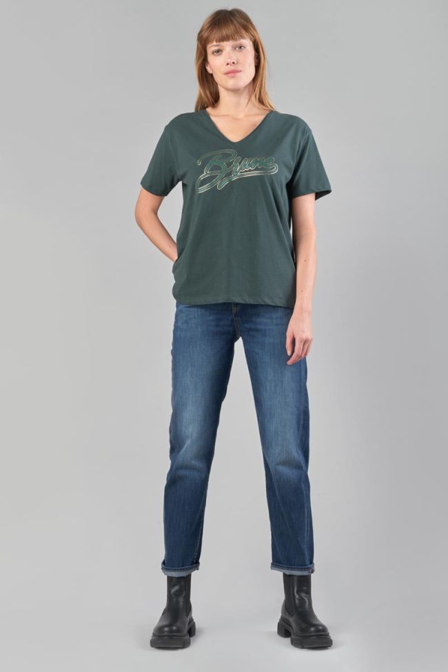 T-shirt Sink vert bouteille imprimé