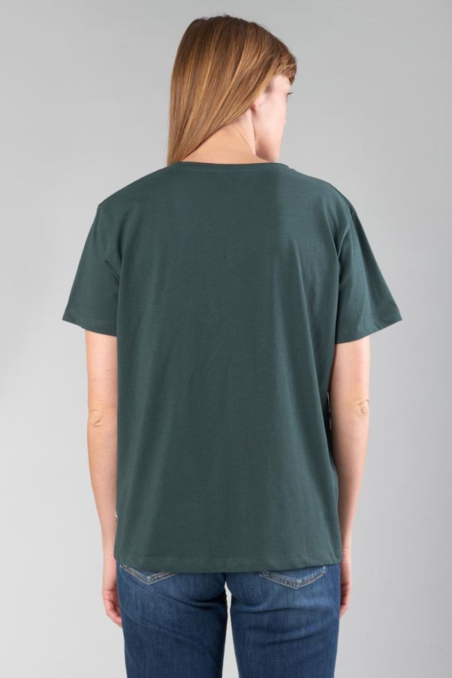 T-shirt Sink vert bouteille imprimé