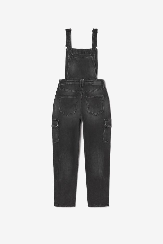 Salopette pantalon Camil en jeans noir délavé