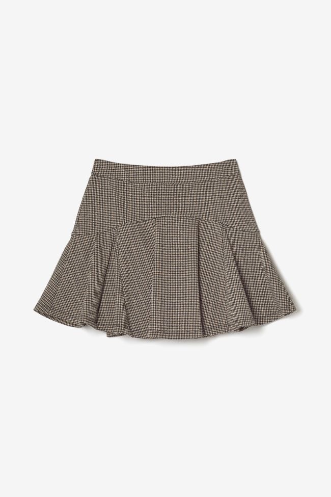 Jupe short Feligi à motif pied de poule