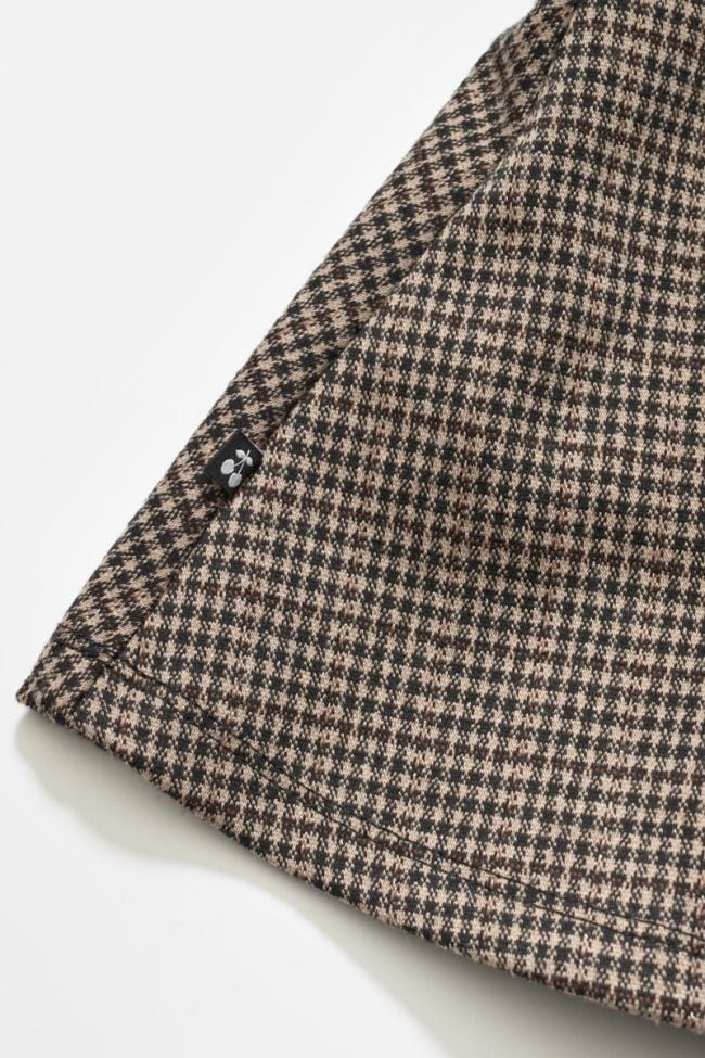 Jupe short Feligi à motif pied de poule