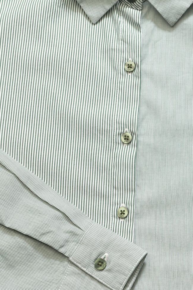 Chemise oversize Ginagi à rayures vertes