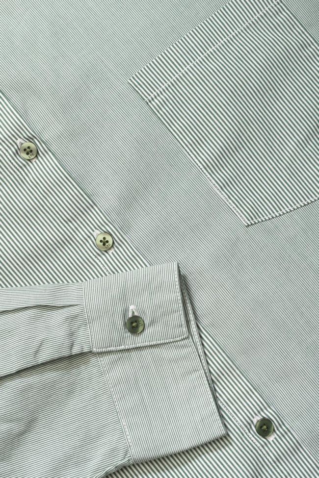 Chemise oversize Ginagi à rayures vertes