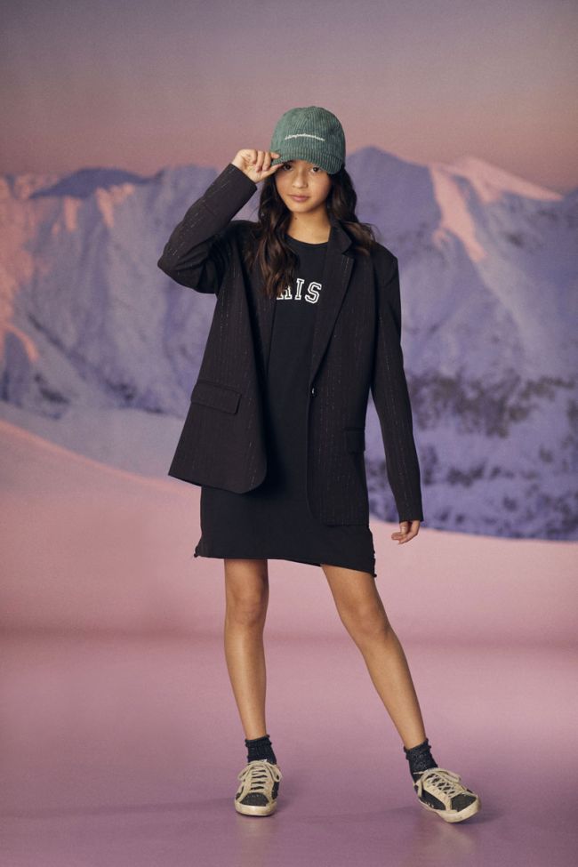 Veste blazer Neelagi noire à rayures