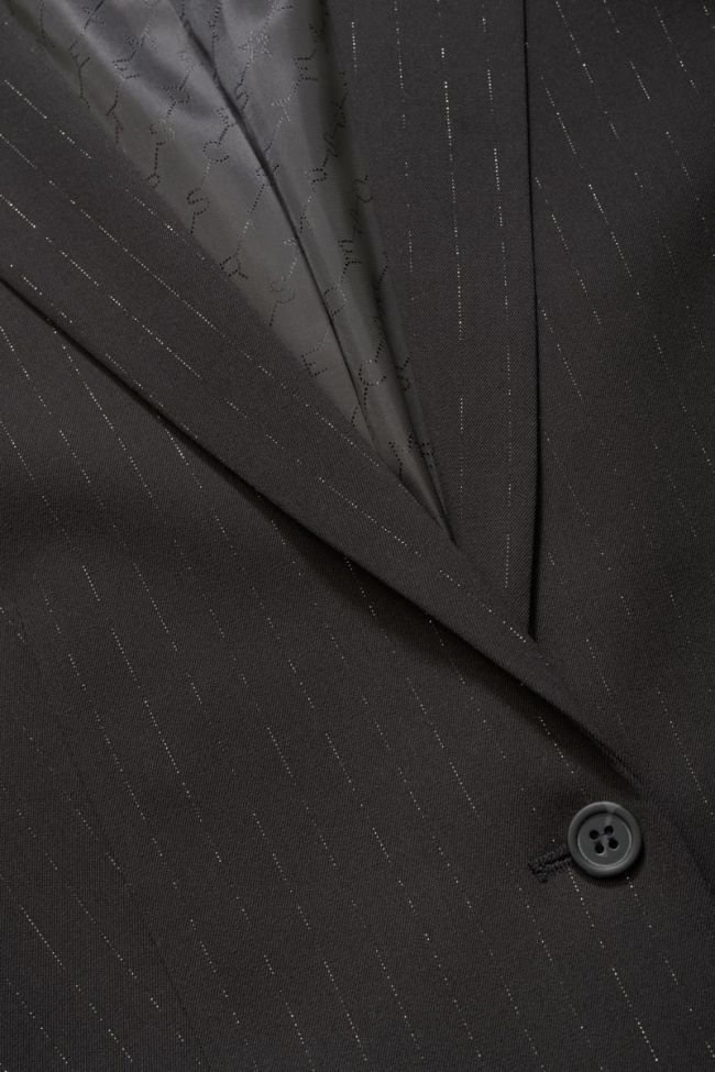 Veste blazer Neelagi noire à rayures