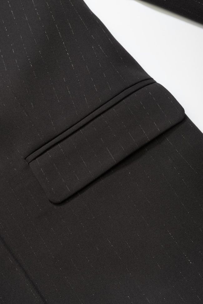 Veste blazer Neelagi noire à rayures