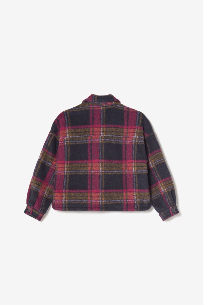 Veste Osirisgi à carreaux bleu nuit et rose