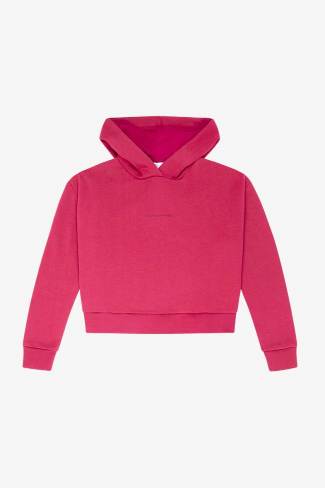 Sweat à capuche Volvagi framboise
