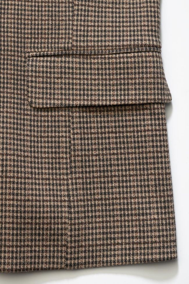 Veste blazer Zoyagi à motif pied de poule