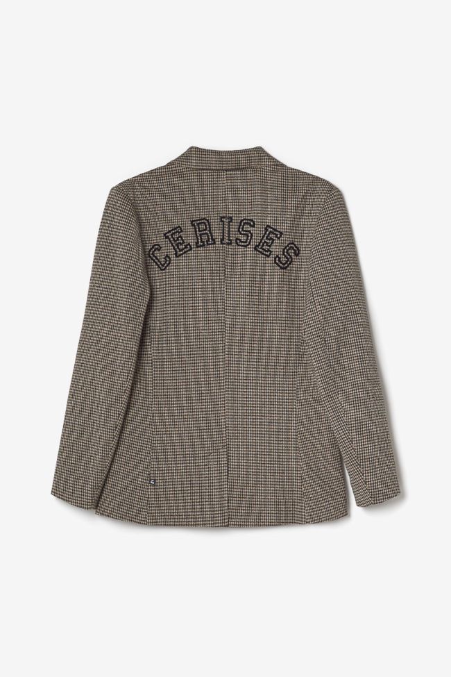 Veste blazer Zoyagi à motif pied de poule