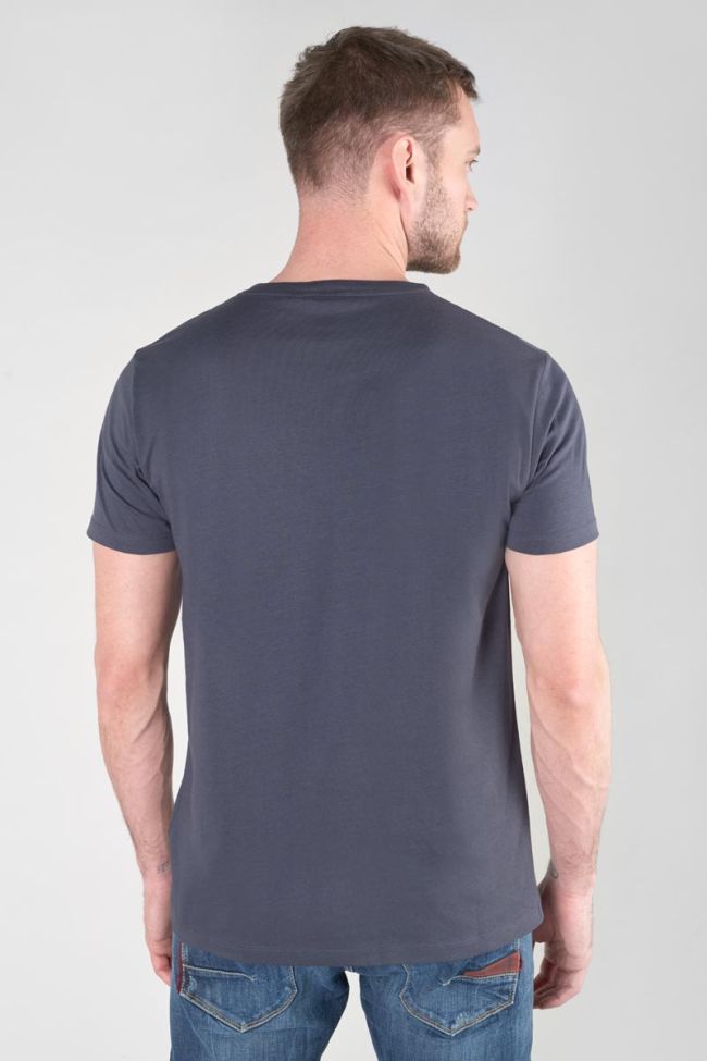 T-shirt Backi bleu nuit imprimé