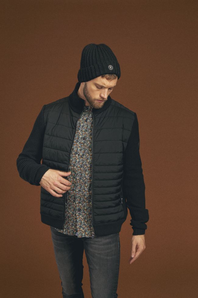 Veste bi-matière Briva noire