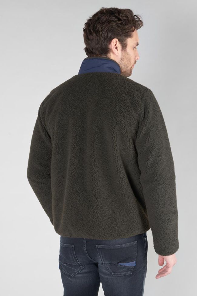 Veste bi-matière Brome kaki