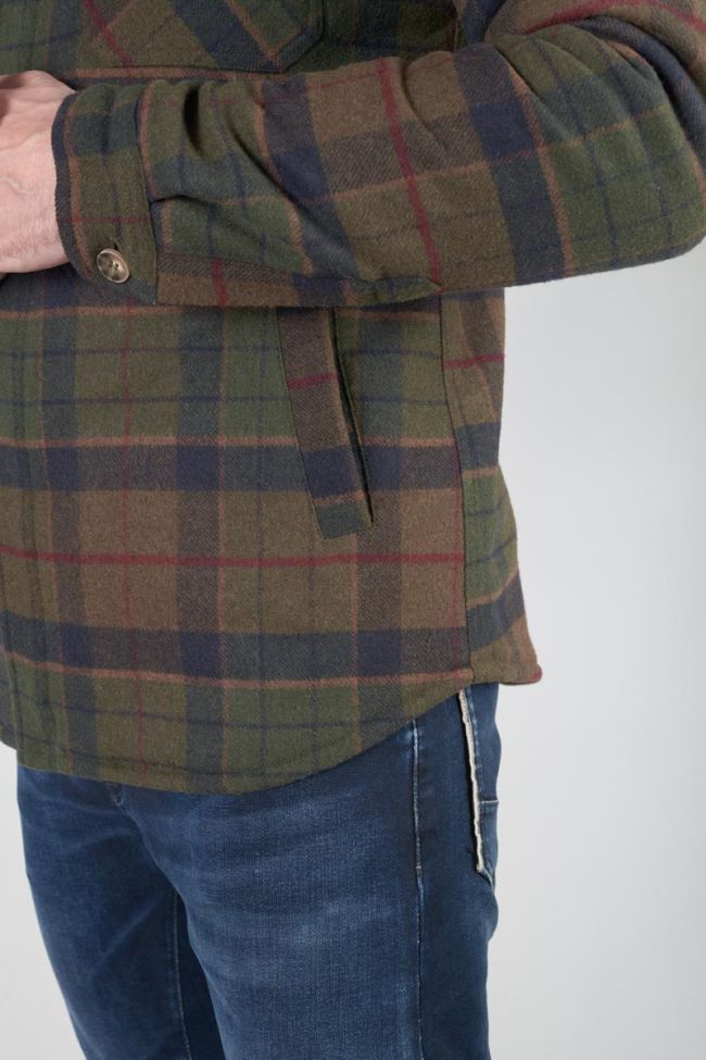 Veste surchemise Kezol à carreaux kaki