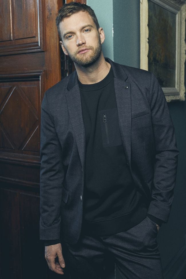 Blazer Natice gris foncé à carreaux