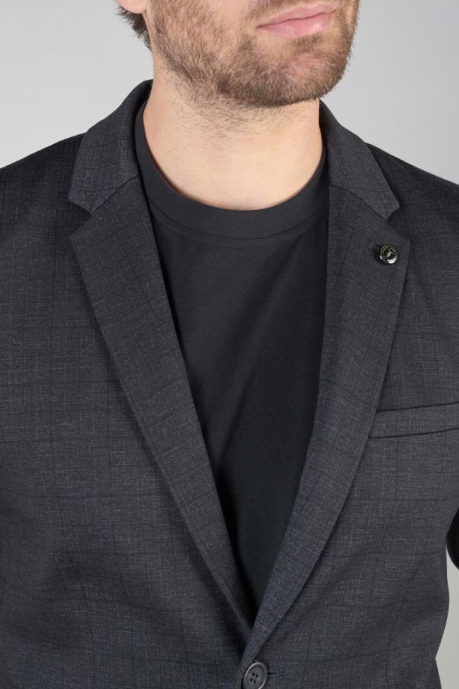 Blazer Natice gris foncé à carreaux