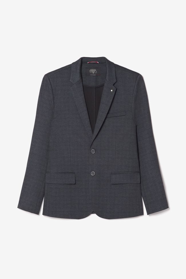 Blazer Natice gris foncé à carreaux