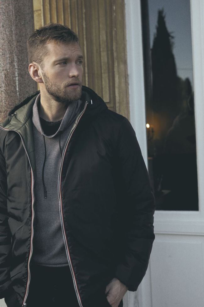 Doudoune réversible Trias kaki et noire