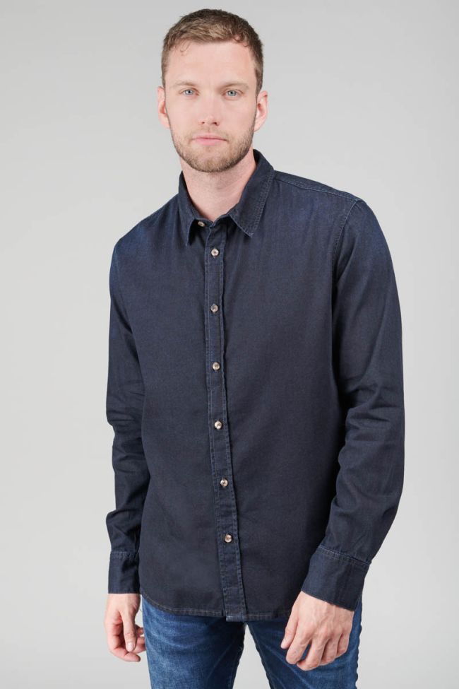 Chemise Valmy en jeans bleu noir