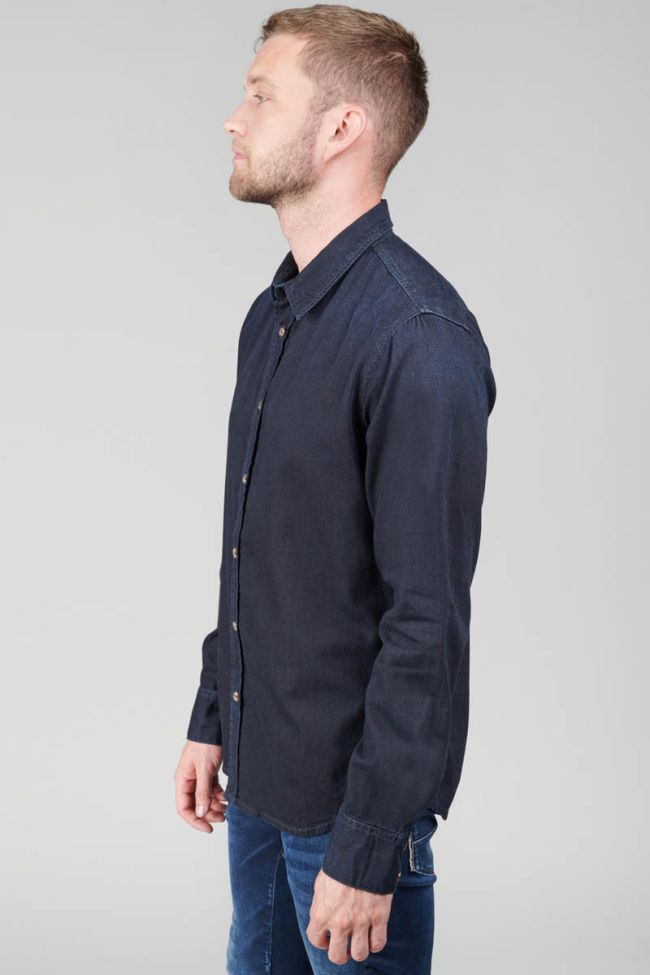 Chemise Valmy en jeans bleu noir
