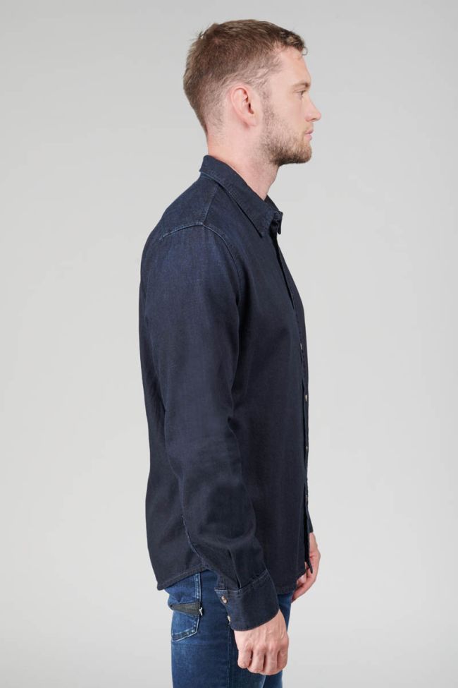 Chemise Valmy en jeans bleu noir