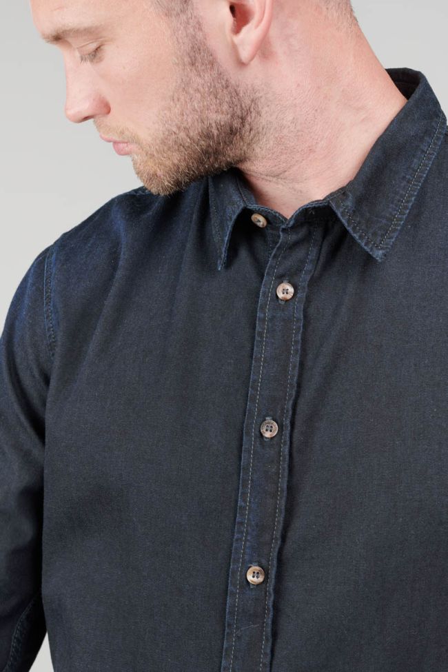 Chemise Valmy en jeans bleu noir