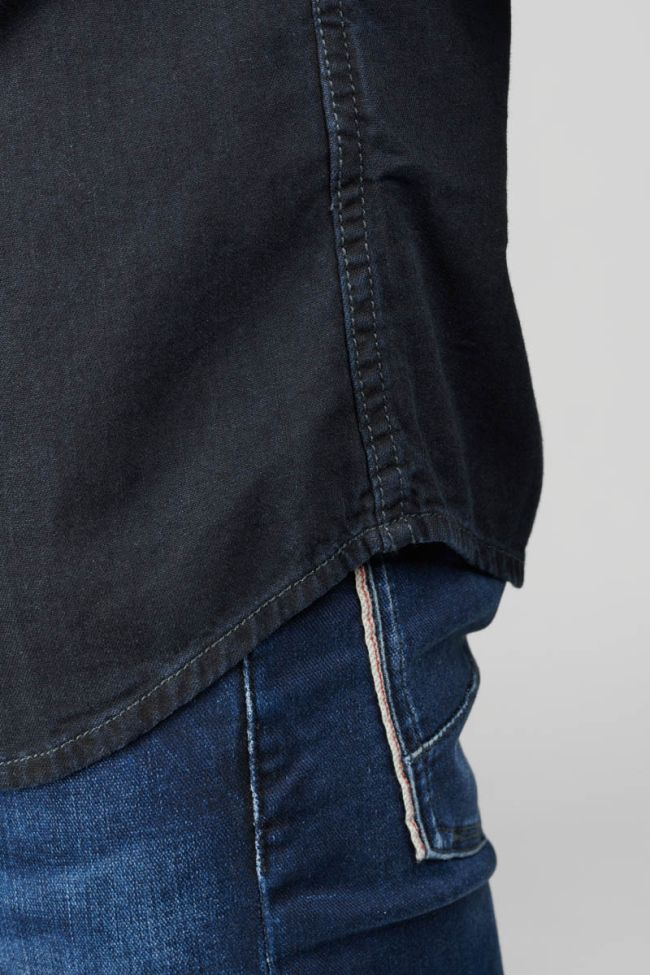 Chemise Valmy en jeans bleu noir