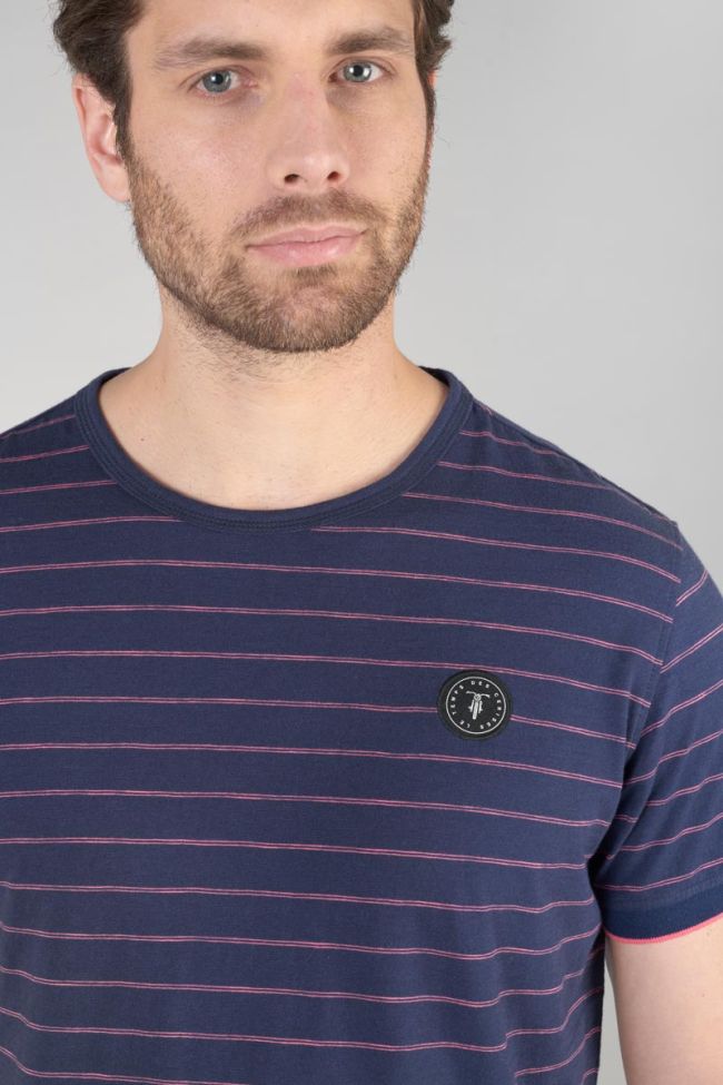 T-shirt Velas bleu marine à rayures