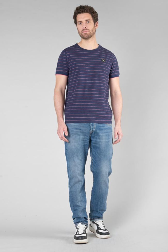 T-shirt Velas bleu marine à rayures