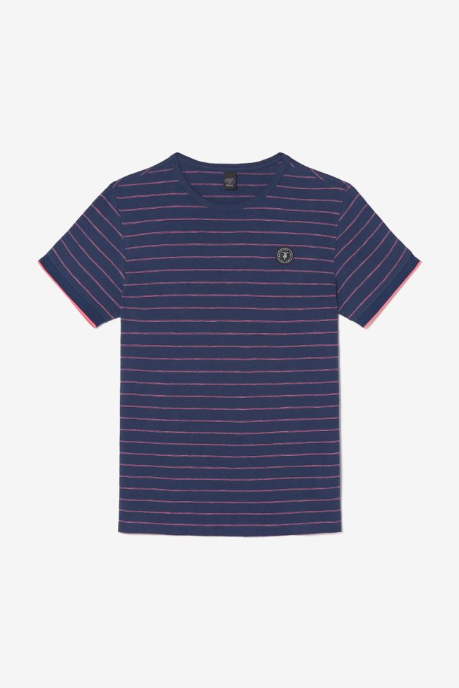 T-shirt Velas bleu marine à rayures