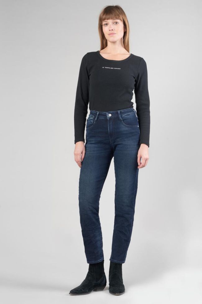 Jeans 400/17 mom Basic taille haute 7/8ème bleu-noir N°2