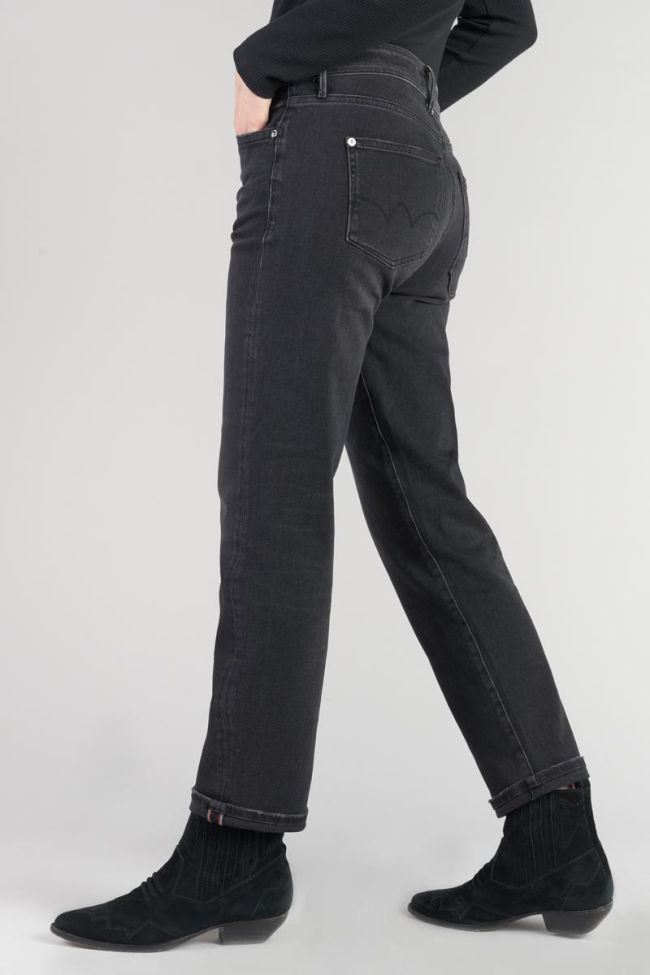 Jeans 400/18 mom Basic taille haute 7/8ème noir N°1