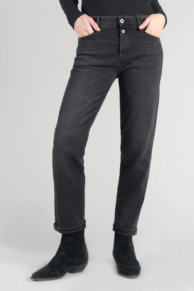 Jeans 400/18 mom Basic taille haute 7/8ème noir N°1