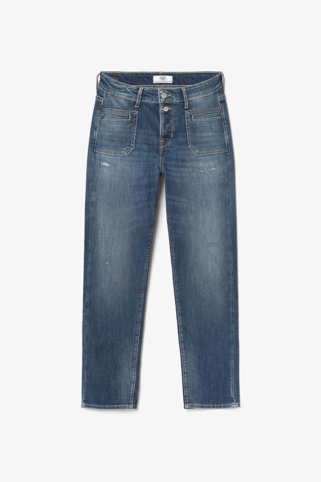 Jeans 400/18 mom Fafa taille haute 7/8ème destroy bleu N°3