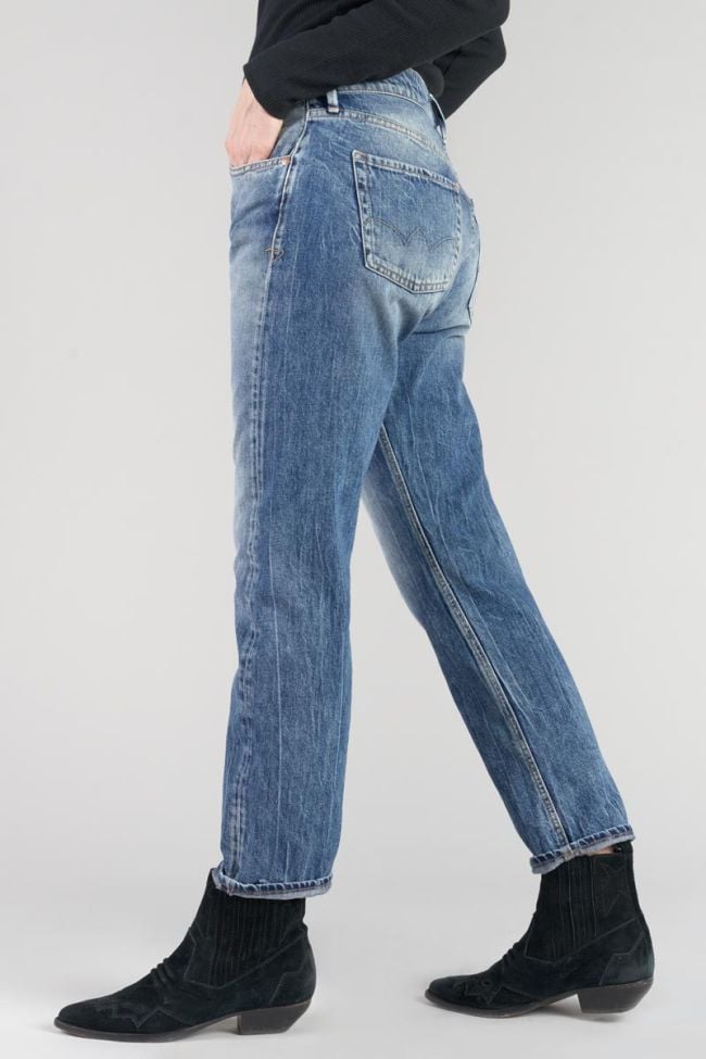 Jeans 400/20 mom Basic taille haute 7/8ème bleu N°4