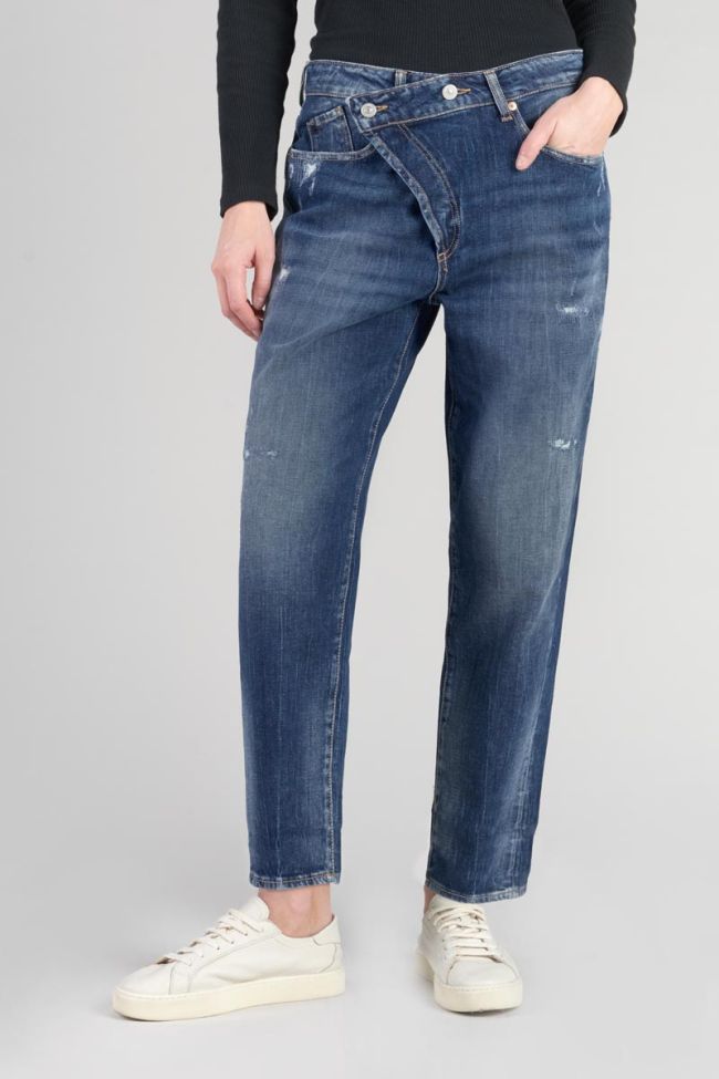 Jeans boyfit Cosy 7/8ème destroy bleu N°2