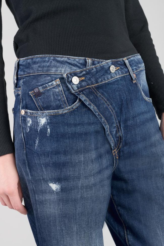 Jeans boyfit Cosy 7/8ème destroy bleu N°2