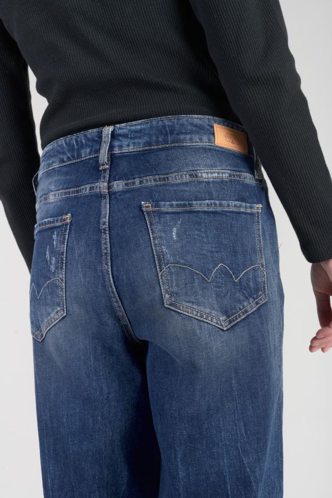 Jeans boyfit Cosy 7/8ème destroy bleu N°2